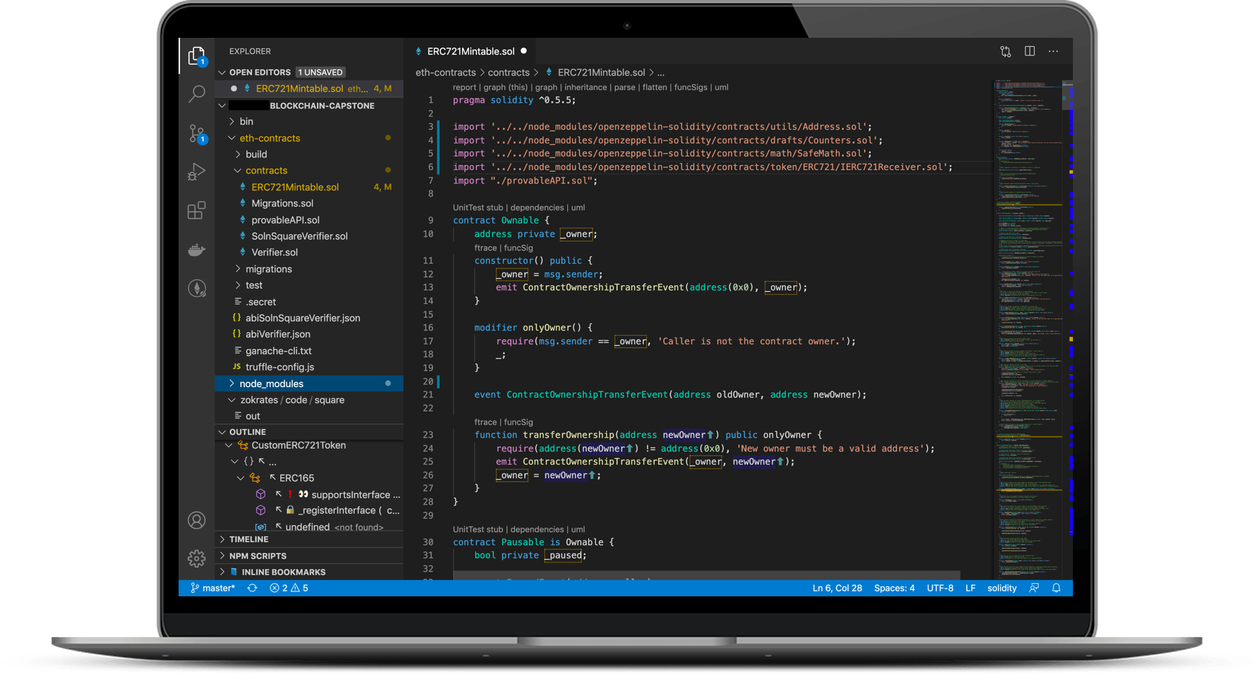 Laptop running AI backend code